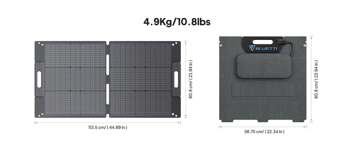 BLUETTI 100W Foldable Solar Panels - 2 Foldes - 2026 New