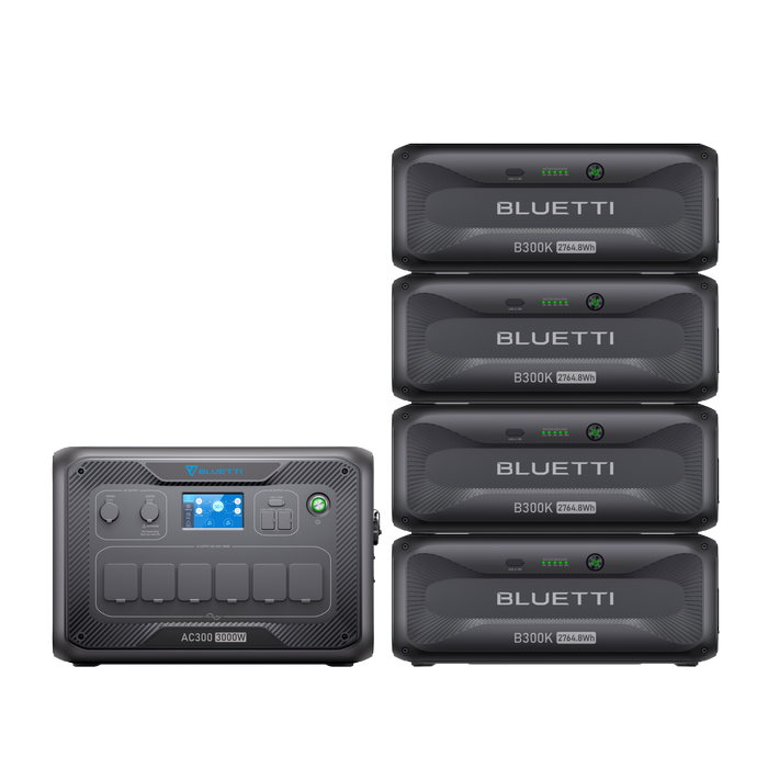 BLUETTI AC300 + B300K + Solar Panels | Solar Generator Kit