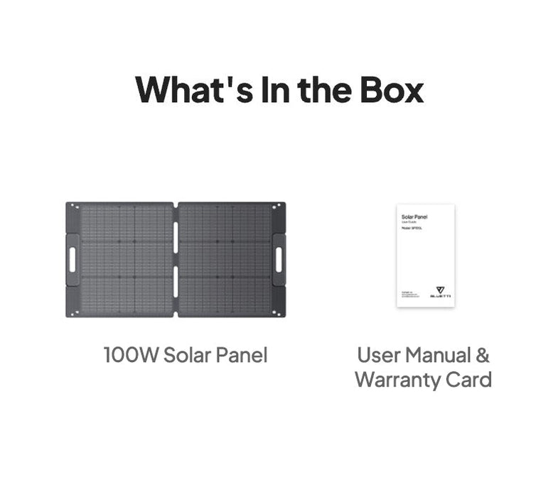 BLUETTI 100W Foldable Solar Panels - 2 Foldes - 2026 New