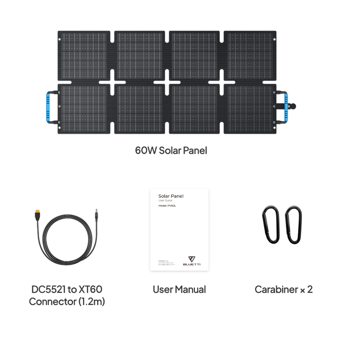 BLUETTI 60W Mini Solar Panel - 8 Folds